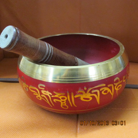 Red Brass Singing Bowl