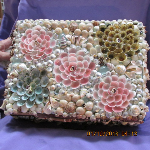 Wood and Shell Jewelry Box