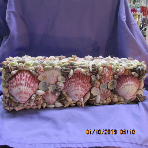 Rectangle Wood Shell Jewelry Box