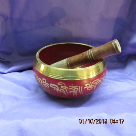 Red Brass Singing Bowl