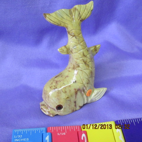 SoapStone  Whale with Tail Up