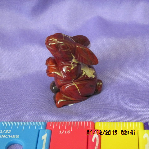 Red Jasper Rabbit Sitting