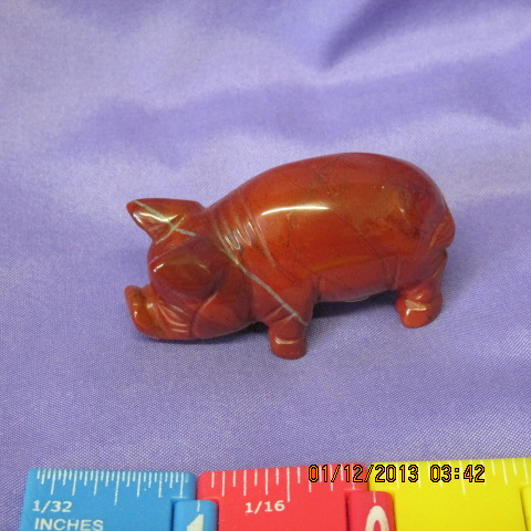 Red Jasper Pig