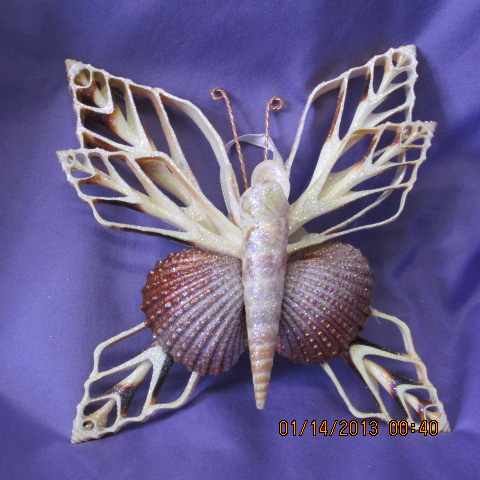 Seashell Butterfly Wall Hanging